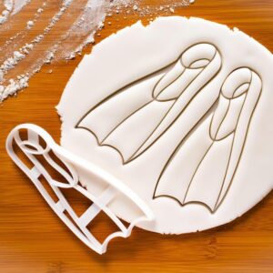 Scuba Flippers Cookie Cookie Cutter Diver Biscuit Fondant Craft Clay Cheese Dough Sugarpaste Sugarcraft Baking Tool Sports Equipment Diving Enthusiasts Water Sport Lovers India (ONLY FLIPPER)