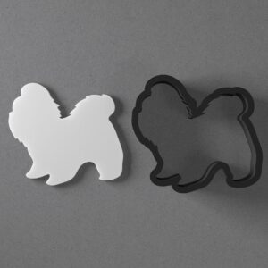 Shih Tzu Dog Breed Polymer Clay Cutter Sharp Tapered Edge for Earrings Jewelry Making Tool Mini Studs Pendant Set Small Dog Silhouette Cookie Cutter for DIY Clay Craft and Pet Lover