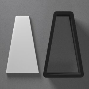 Tall Trapezium Clay Cutter for Earrings and Jewelry Making Sharp Tapered Edge Tool for Polymer Clay Mini Studs Pendant Set Cookie and Fondant Decoration Use for Baking or DIY Craft