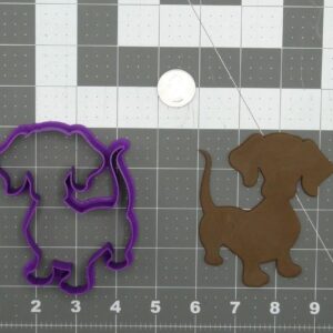 Black Cookie Dog Dachshund Cookie Cutter Silhouette for Baking Fondant Biscuits Sandwiches Pancakes Pet Theme Kitchen Tool Decorative Pastry Molding Cutter for Parties and Events