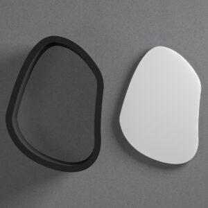 Organic Pebble Shape Polymer Clay Cutter with Sharp Tapered Edge for Clean Cutting, Jewelry and Earring Tool for Mini Studs and Pendant Sets, Cookie Cutter for Natural and Minimalist