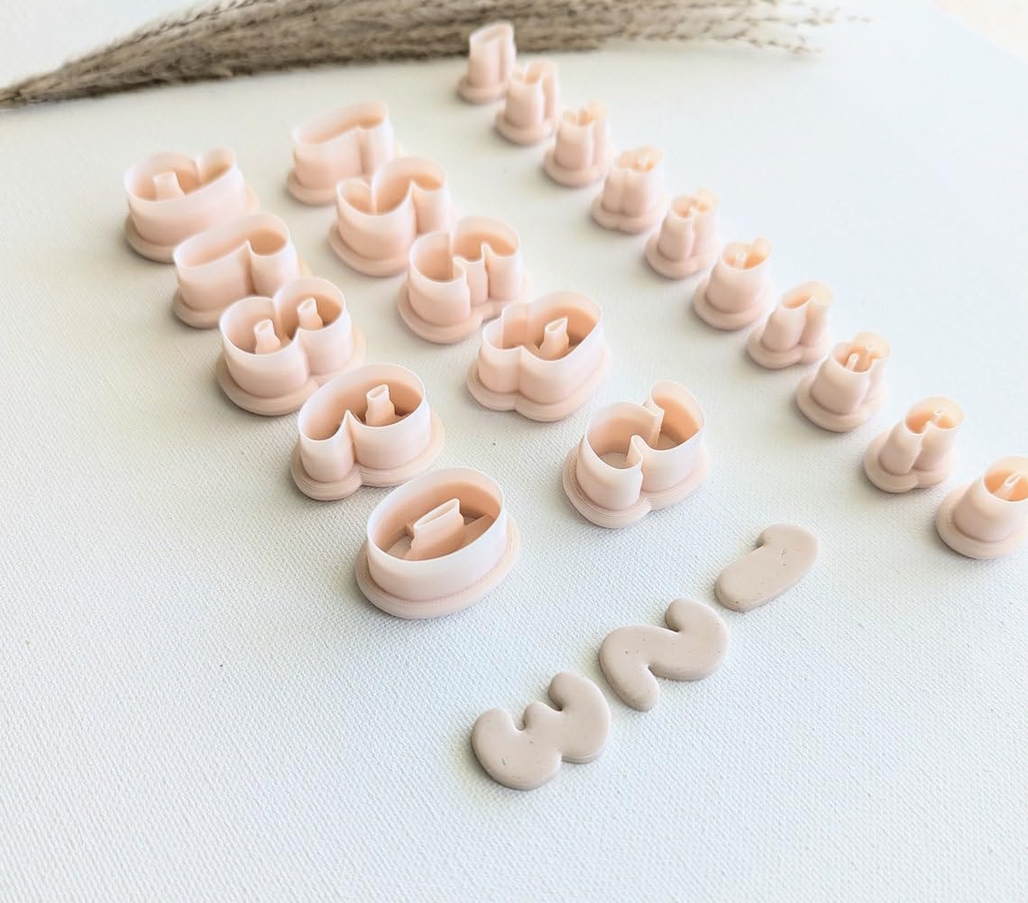Bubble Number Full Set of Cutters for Polymer Clay Crafting Large Number Clay Cutter Set for Handmade Jewelry Personalized Accessories and Customizable Polymer Clay Number Shapes - Image 3