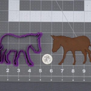 Black Cookie Donkey Body 266 L322 Cookie Cutter Silhouette for Farm Animal Themed Baking, Fondant Cake Decorations, Rustic Party Treats, Educational Crafts and Creative Dessert
