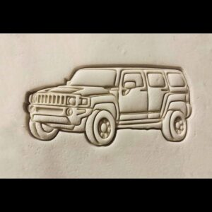 Black Hummer SUV Shape Cookie Cutter Cookie Off-Road Vehicle Cookie Mold for Car Enthusiasts Baking Party Treats Birthday Celebrations Auto-Themed Kitchen Tool for Cookies and Crafts