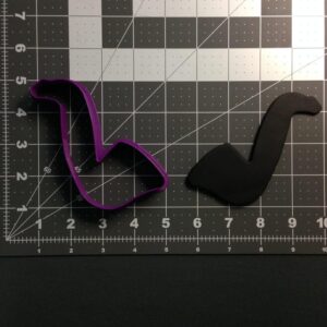 Saxophone 100 Black Cookie Cutter Musical Instrument Shape Cookie Mold for Jazz Music Theme Party Baking Dough Clay Fondant Craft Musical Event Favor Musician Gift Kitchen Tool