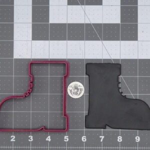 Black Hiking Boot Cookie Cutter Silhouette Cookie Shape for Outdoor Adventure Theme Baking Camping Trekking Party Cookies Fondant Clay Crafts Cupcake Toppers DIY Trail Hiker
