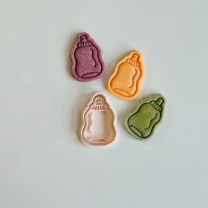 Baby Shower Cookie Cutter Set for Baby Bottle Cookies Party Favors and Decorating Supplies Includes Suitable Baby Bottle Shaped Cutters for Homemade Cookies Cakes Sugarcraft Fondant Bak
