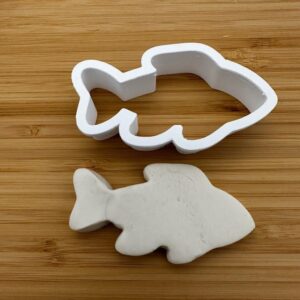 Fish Shape Polymer Clay Cutter Cookie Fondant Biscuit Cutter Sharp Tapered Edge Tool for Earrings Jewelry Making Cupcake Decorating Baking Craft Projects Aquarium Ocean Theme Supplies