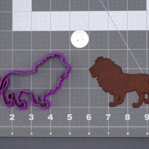Black Lion Body 266-H672 Cookie Cutter Cookie India Made Animal Theme Baking Mold for Jungle Safari Birthday Parties Cookie Decorating Tool for Clay Craft Projects Fondant Cake Toppers