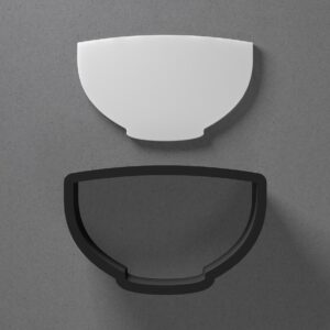 Soup Bowl Tank Polymer Clay Cutter Sharp Tapered Edge Clay Earring Cutter Jewelry Making Tool for Mini Studs Kitchen Dish Pendant Set Cookie Cutter for Food Theme Clay Crafts