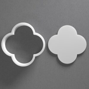 Quatrefoil Plaque Cookie Cutter Ornament Shape Baking Tool for Cookies Biscuits Fondant Dough Clay Jewelry Making Earring Craft Decorating Party Baking and Daily Home Use