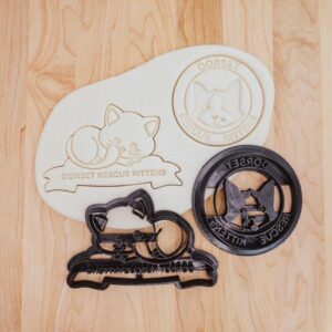 Dorset Rescue Kittens Cookie Cutter Fundraiser Set India Cookie Cat Shaped Cookie Fondant Clay Cutters for Kitty Kibble Charity Events Baking Tools Supporting Animal Rescue Causes