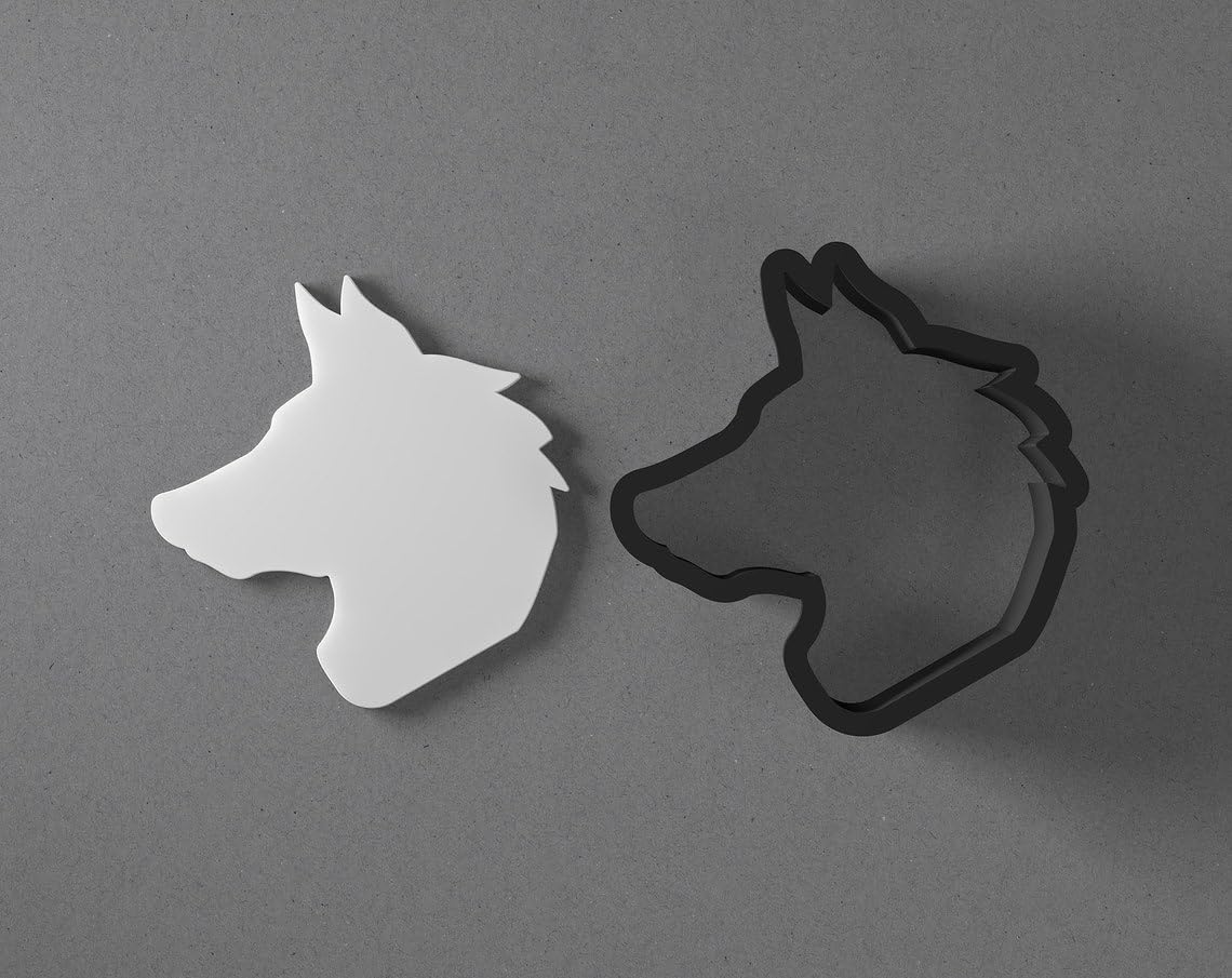 Wolf Head Silhouette Polymer Clay Cutter Sharp Tapered Edge for Earrings Jewelry Making Tool Mini Studs Pendant Set Wild Animal Shape Cookie Cutter for DIY Craft and Clay Projects - Image 2