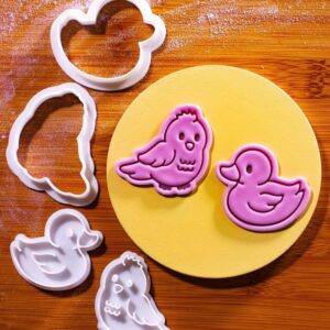Baby Bird Cutter and Stamp Cookie Set Featuring Baby Duck and Baby Bird Designs for Easter Spring Cookies Baby Shower Cupcake Toppers Party Desserts Seasonal Celebration Treat (ONLY BABY BIRD)