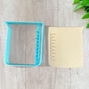 Beaker Cookie Cutter for Shortbread Cookies Pastry Fondant Sugar Paste Dough Homemade Cake Decoration Chemistry Theme Baking Tool for Science Parties Lab Events School Projects
