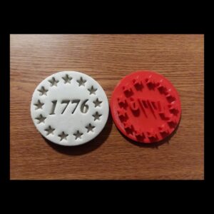 1776 4th of July Patriotic Embosser Stamp Cookie for Cookie Cupcake Fondant Decorating Independence Day Biscuit Tool india History Celebration Baking Craft for Holiday Treats and Party