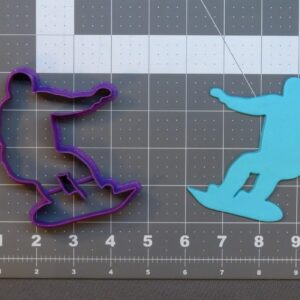 Black Snowboarder 266-C062 Cookie Cutter for Baking Winter Sports Theme Cookies Snowboarding Party Decor Athlete Celebration Biscuits Fondant Sandwich Pancake Shaping Tool