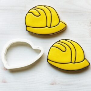Construction Worker Hat Cookie Cutter, Suitable Size, Ideal for Construction-Themed Parties, Kids Birthdays, and DIY Baking Projects, Choose Standard or Dishwasher Safe, Made in India,