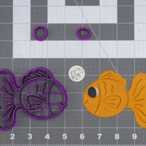 Black Goldfish Cookie Cutter Set Cookie Aquarium Animal Shape Molds for Baking Biscuits Clay Crafts India Made Tools for Sea Theme Parties Kids DIY Activities Pond Decoration Projects