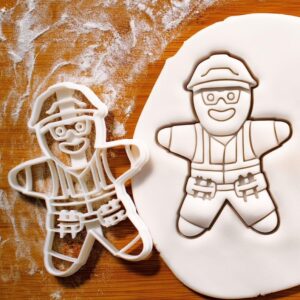 Construction Worker Cookie Cookie Cutter Gingerbread Man Biscuit Cutter Building Site Safety Helmet Workwear Birthday Party Baking Snack Fondant Clay Tool