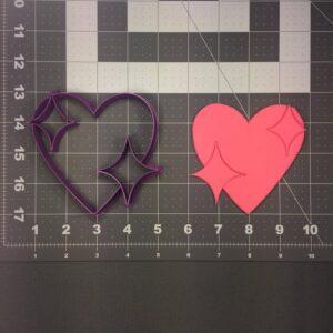 Black Heart Emoji 101 Cookie Cutter Cookie Baking Mold for Cookies Fondant Biscuit Pastry Dough Cake Decorating Tool for Valentines Day Wedding Anniversary Birthday Party and Everyday