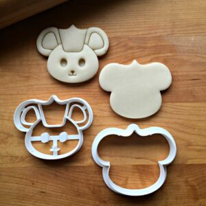 Set of 2 Cute Cookie Mouse King Cookie Cutters in Multi Sizes for Holiday Baking Christmas Party Supplies Kitchen Tools Kids Birthday Decorations Made in India Durable Baking