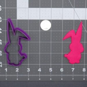 Bunny Body 266-E128 Black Cookie Cookie Cutter Silhouette for Easter Cookies Spring Animal Theme Baking Rabbit Fondant Cutter Biscuit Sandwich Craft Clay Tool Party Decoration Supply