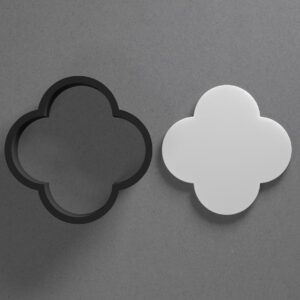 Quatrefoil Flower Stud Clay Cutter for Earrings and Jewelry Making Sharp Tapered Edge Tool for Polymer Clay Mini Studs Pendant Set Cookie and Fondant Decorations for Baking or DIY Craft