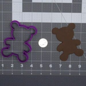 Black Teddy Bear 266-E058 Cookie Cutter Silhouette Cookie Baby Shower Cookie Mold for Kids Birthday Theme, Animal Shaped Fondant Cutter, Cute Bear Baking Tool, Gift Decor, Edible
