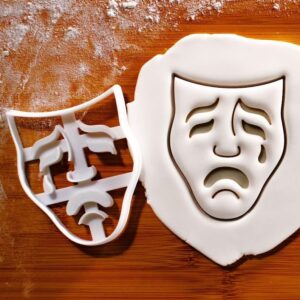 Comedy Mask Cookie Cutter Biscuit Fondant Clay Baking Theatrical Drama Masks Sock Buskin Design Stage Performance Party Entertainment Theme Costume Celebration Treats Baking (ONLY COMEDY MASK)