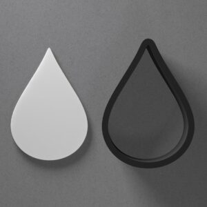 Water Drop or Teardrop Shaped Polymer Clay Cutter with Sharp Tapered Edge for Clean Cutting, Jewelry and Earring Tool for Mini Studs and Pendant Sets, Cookie Cutter for Crafting