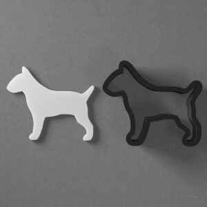 Bull Terrier Dog Shape Polymer Clay Cutter with Sharp Tapered Edge for Clean Cutting, Jewelry and Earring Tool for Mini Studs and Pendant Sets, Cookie Cutter for Baking and Crafting in
