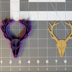 Black Cookie Deer Skull 266 C570 Cookie Cutter for Hunting Themed Baking, Fondant Cake Decorations, Wildlife Party Treats, Rustic Crafts, Outdoor Event Desserts and Creative Culinary