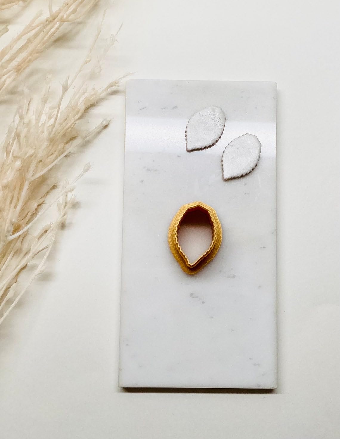 Mint Leaf Clay Earring Cutter for Polymer Clay Jewelry Making Nature Leaf Shape Clay Cutter for DIY Earrings Nature Inspired Clay Jewelry Tool for Handmade Artisan Accessories - Image 3