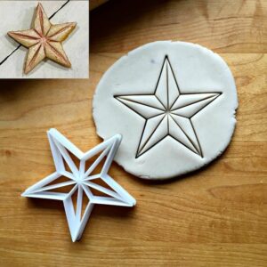 Shining Christmas Star Cookie Cutter Cookie - Suitable Size - Made in India - Holiday Star-Shaped Mold for Baking, Christmas Parties, DIY Crafts & Creative Activities