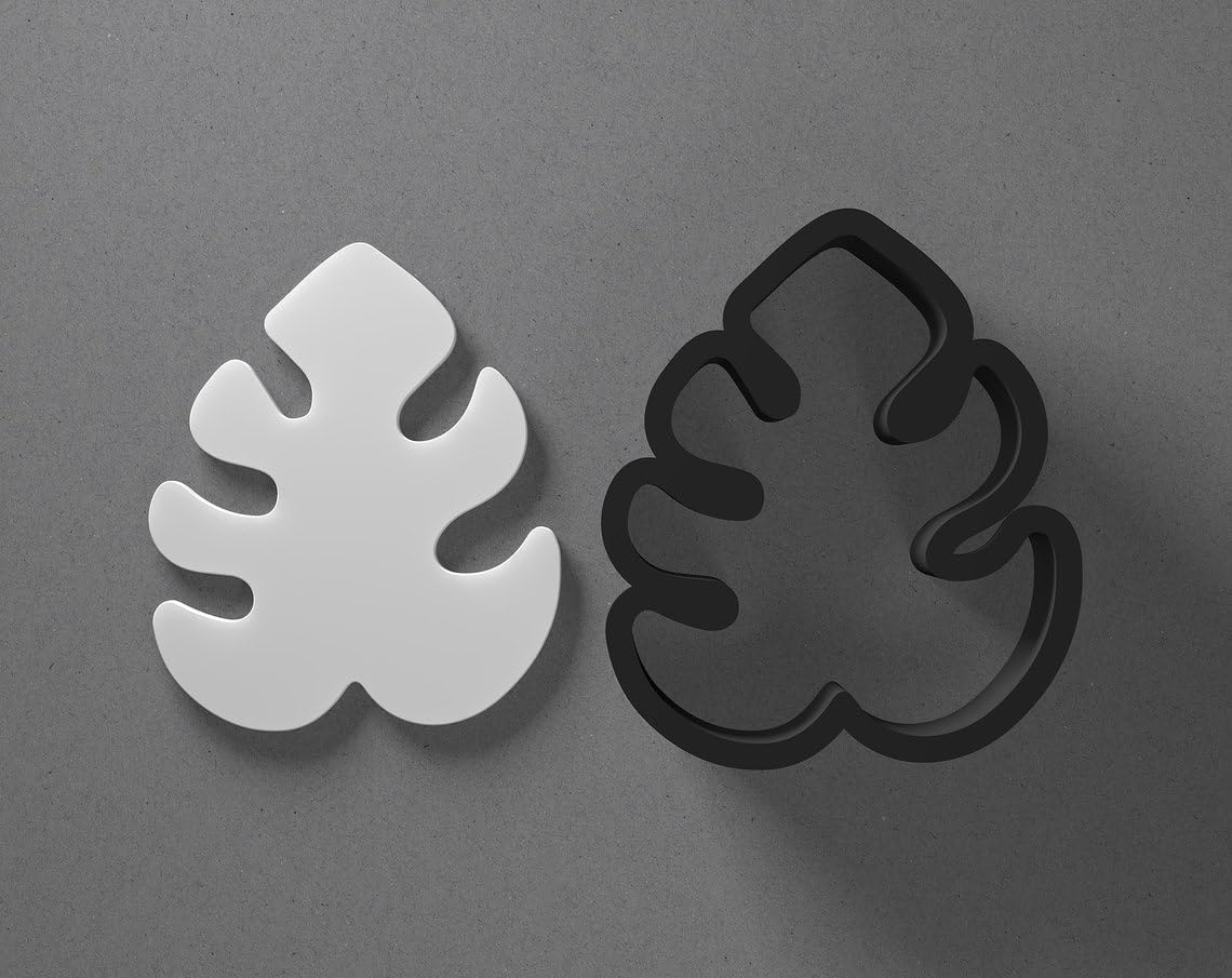 Monstera Leaf Shape Polymer Clay Cutter with Sharp Tapered Edge for Clean Cutting, Jewelry and Earring Tool for Mini Studs and Pendant Sets, Cookie Cutter for Tropical Botanical Theme - Image 2