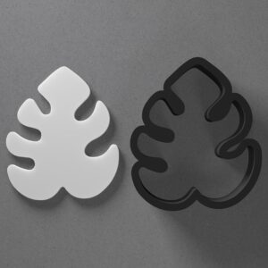 Monstera Leaf Shape Polymer Clay Cutter with Sharp Tapered Edge for Clean Cutting, Jewelry and Earring Tool for Mini Studs and Pendant Sets, Cookie Cutter for Tropical Botanical Theme