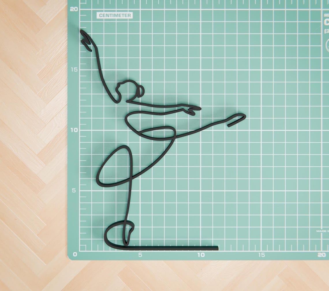 Ballet Ballerina Line Art Figure Plastic Artistic Dance Decor Gift for Home Office Desk Shelf Minimal Interior Display India - Image 4