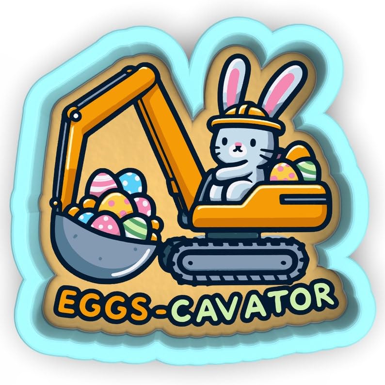Black Eggs Cavator Cookie Cutter Stamp Stencil Baking Tool for Construction Theme Cookies Fondant Pastry Biscuits Sandwiches Desserts Kids Party Snacks Baking Decoration Kitchen - Image 2