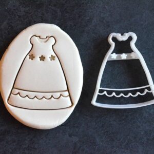 Dress Cookie Cutter for Themed Baking | Christening Dress Shape Mold for Cookies, Baby Shower, and Birthday Treats | Ideal for Fondant, Biscuits, and Creative Desserts