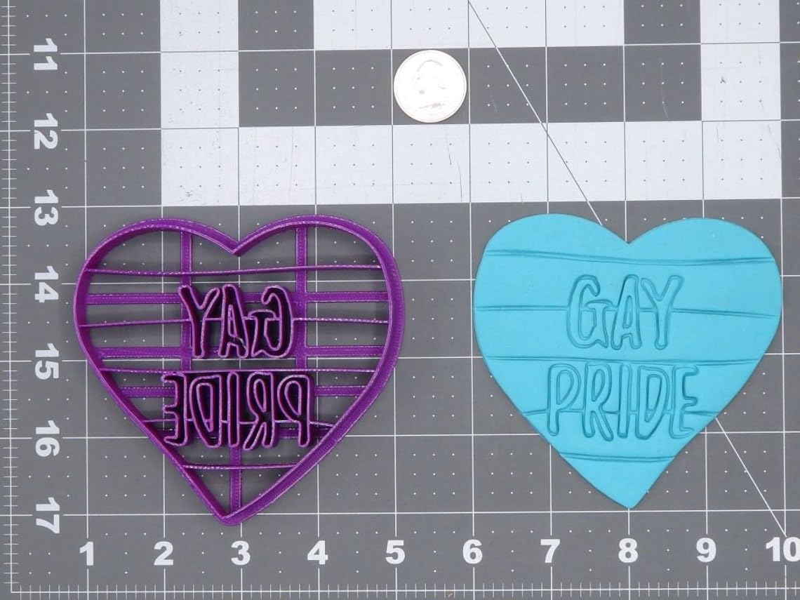 Black Heart Shape Cookie Cookie Cutter for Gay Pride Celebration LGBT Rainbow Events Equality Awareness Baking Fondant Biscuit Tool for Love Themed Party Kitchen Crafts and Cookie - Image 2