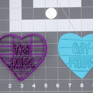 Black Heart Shape Cookie Cookie Cutter for Gay Pride Celebration LGBT Rainbow Events Equality Awareness Baking Fondant Biscuit Tool for Love Themed Party Kitchen Crafts and Cookie