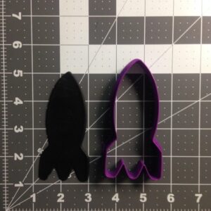 Black Cookie Rocket Cookie Cutter for Baking Biscuits Fondant Dough Pastry Sandwiches Pancakes Desserts Cake Decorating Tools Kids Space Theme Party Supplies Holiday Baking Kitchen