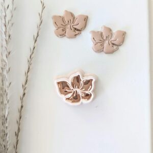 Organic Flower Earring Imprint Cutter for Polymer Clay Earrings and Jewelry Making Flower Clay Pendant Cutter Tool for Handmade Accessories DIY Craft Supplies and Artistic Clay Projects