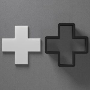 Plus Sign or Cross Clay Cutter for Earrings and Jewelry Making Sharp Tapered Edge Tool for Polymer Clay Mini Studs Pendant Set Cookie and Fondant Decorations for Baking or DIY Craft