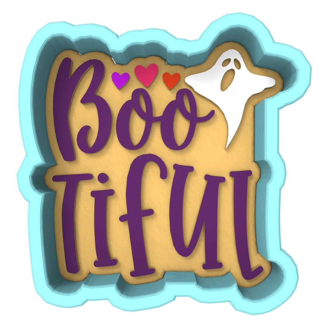 Black Bootiful Halloween Cookie Cutter Plastic Stamp and Stencil for Cookies, Fondant, Pastry, Sandwiches, and Dough Baking Decorating Tool India - Image 2