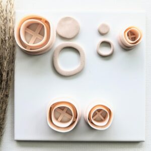 Organic Circle Clay Earring Cutter for Polymer Clay Jewelry Making Cookie Irregular Round Shape Clay Jewelry Cutters for Handmade Earrings Small Business Supplies and Trendy
