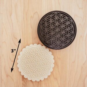 Flower of Life Pattern Cookie Fondant Clay Stamp Embosser India Cookie Geometric Design for Baking, Cake Decorating, Clay Crafts, Pottery, Ceramics, Polymer Projects, and DIY
