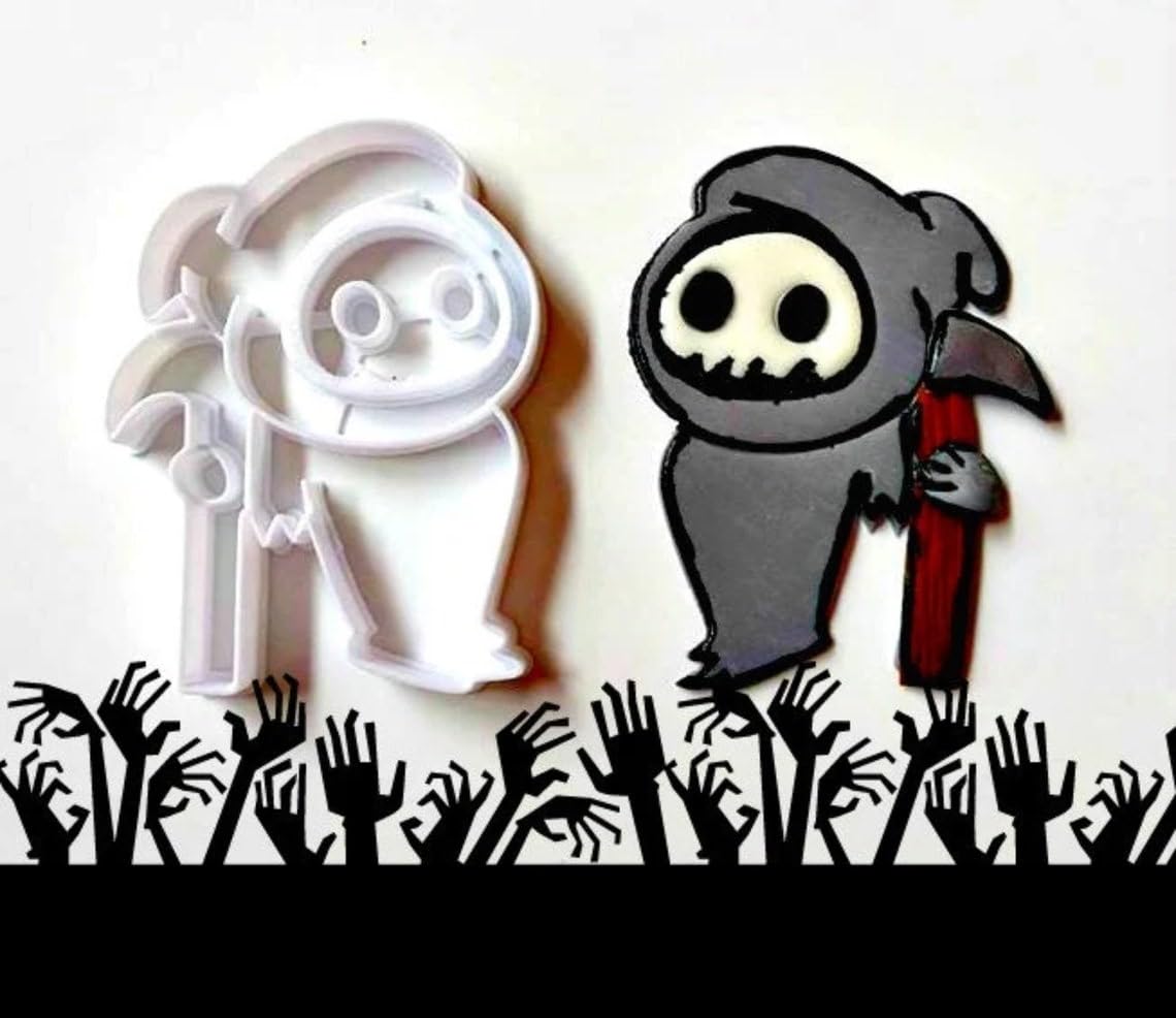 Grim Reaper Cookie Cookie Cutter for Halloween Baking and Spooky Treats, Made in India, Ideal for Horror-Themed Parties and Haunted House Desserts