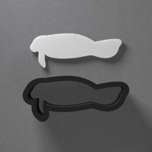Manatee Sea Animal Shape Clay Cutter for Earrings and Jewelry Making Sharp Tapered Edge Tool for Polymer Clay Mini Studs Pendant Set Cookie and Fondant Decorations for Ocean Marine